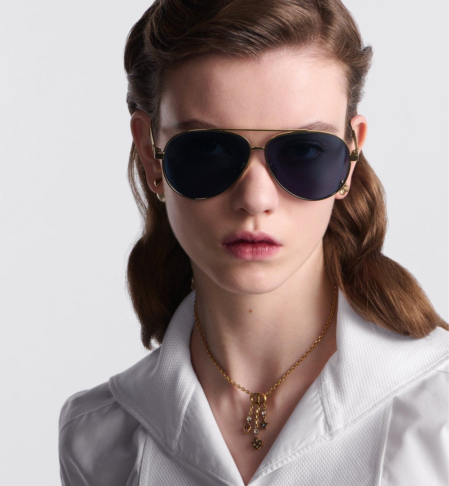 Luxury Diorcannage A1U Blue Pilot Sunglasses