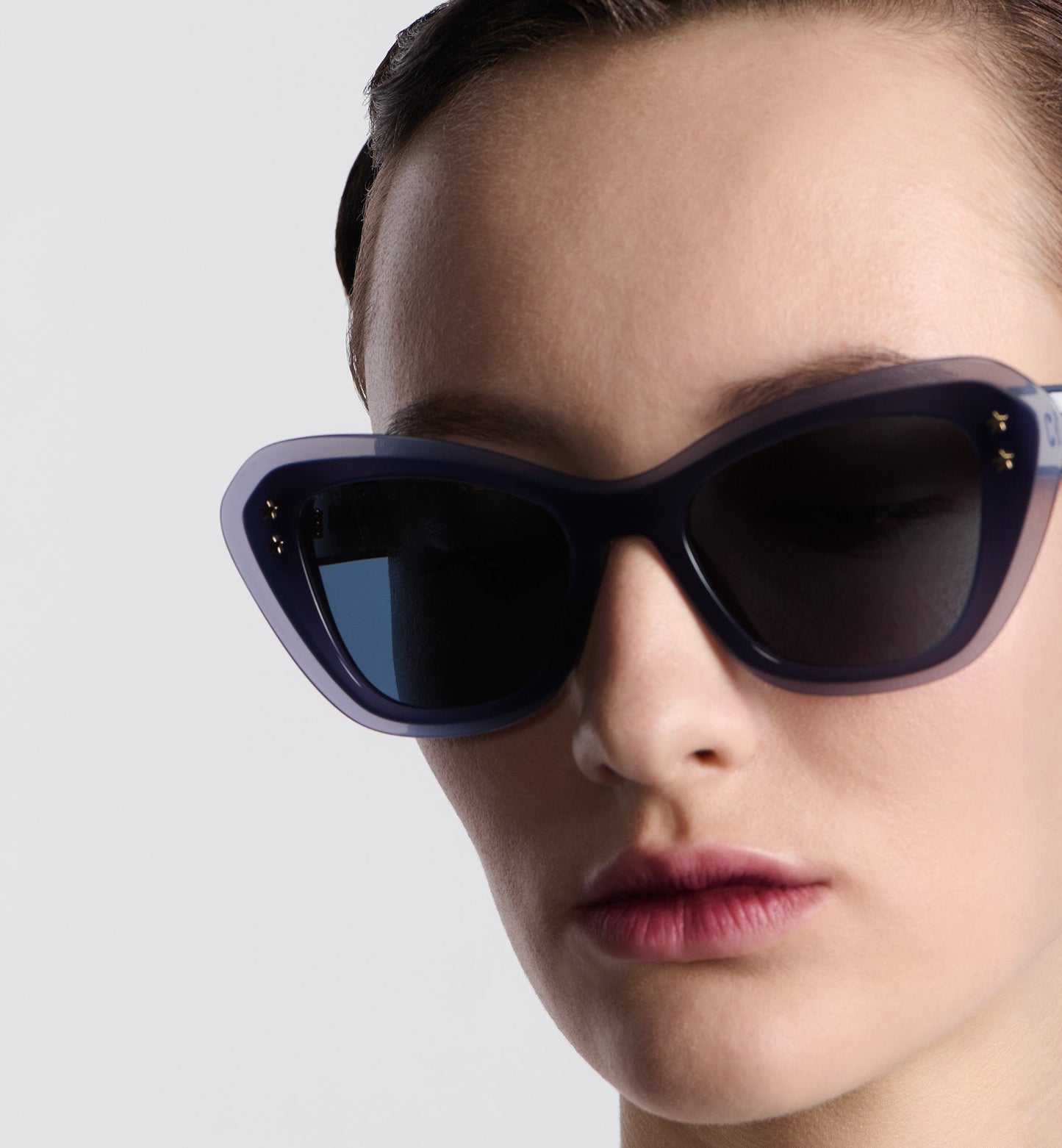 Luxury Diorpacific B3U Transparent Blue Butterfly Sunglasses