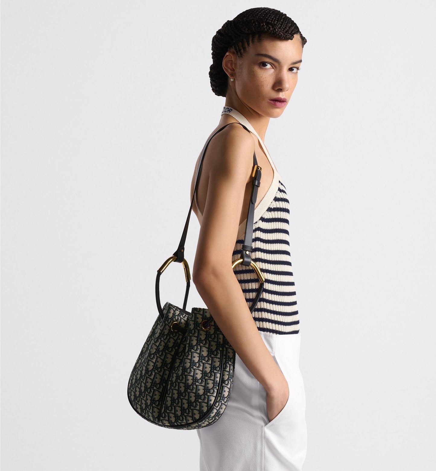 Medium Luxury Dior Nolita Bag Blue Luxury Dior Oblique Jacquard