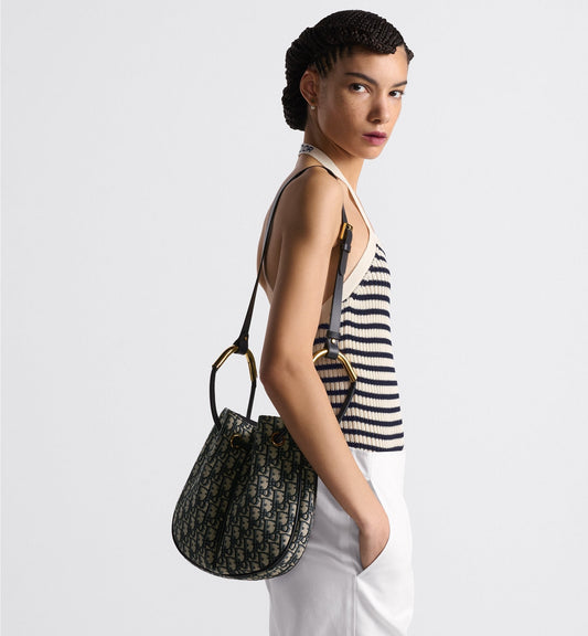 Medium Luxury Dior Nolita Bag Blue Luxury Dior Oblique Jacquard