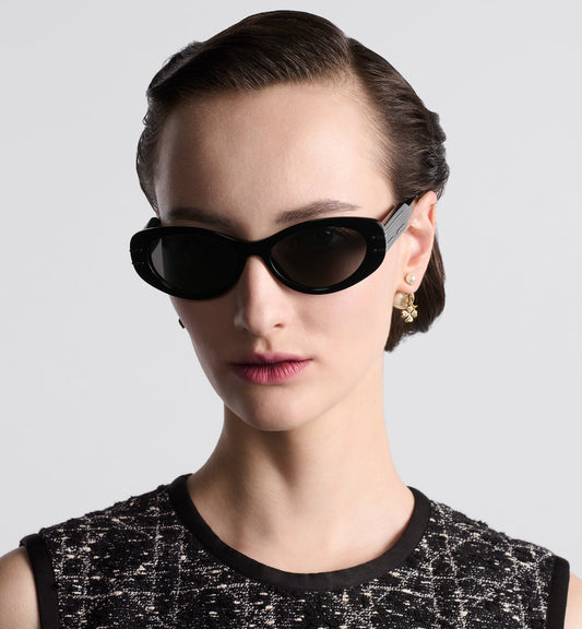 Luxury Diorsignature B8U Black Oval Sunglasses