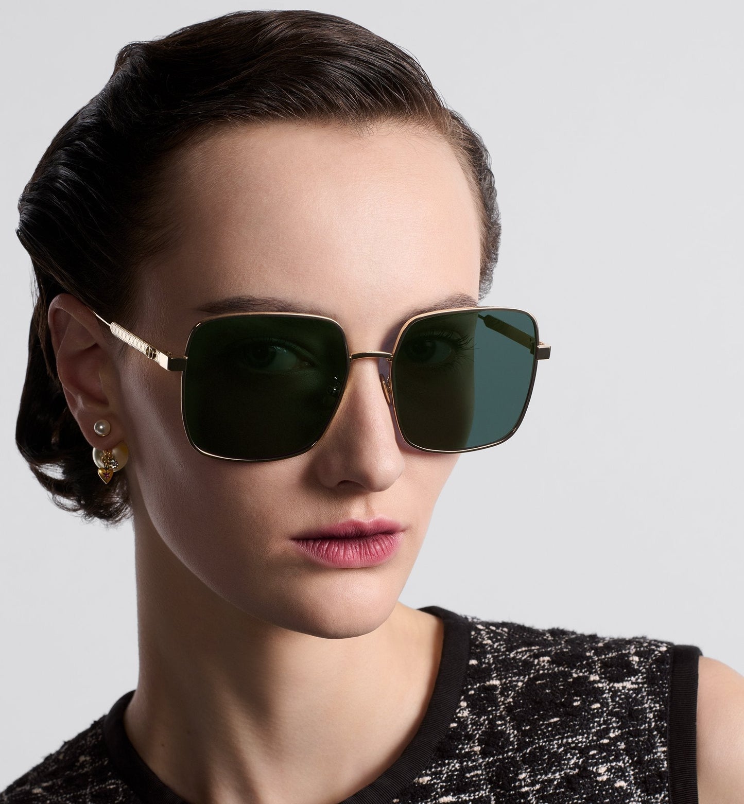 Luxury Diorcannage S1U Green Square Sunglasses