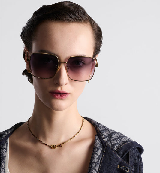 Luxury Diorcannage S1U Gradient Purple To Pink Square Sunglasses