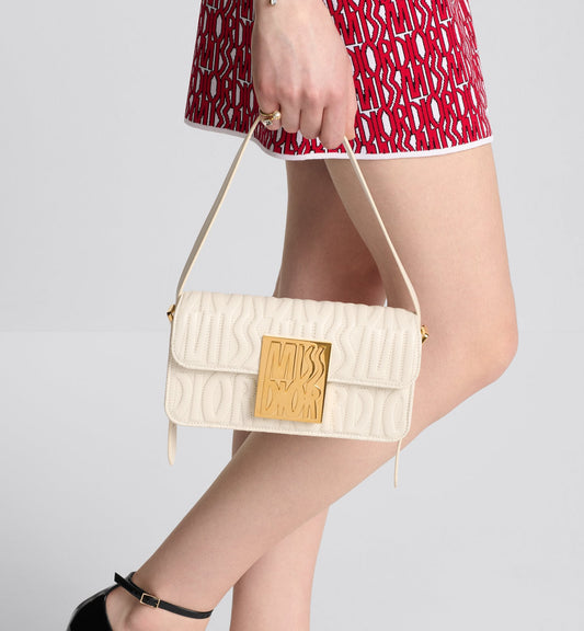 Miss Luxury Dior Flap Bag Latte Quilted Miss Luxury Dior Allover Calfskin