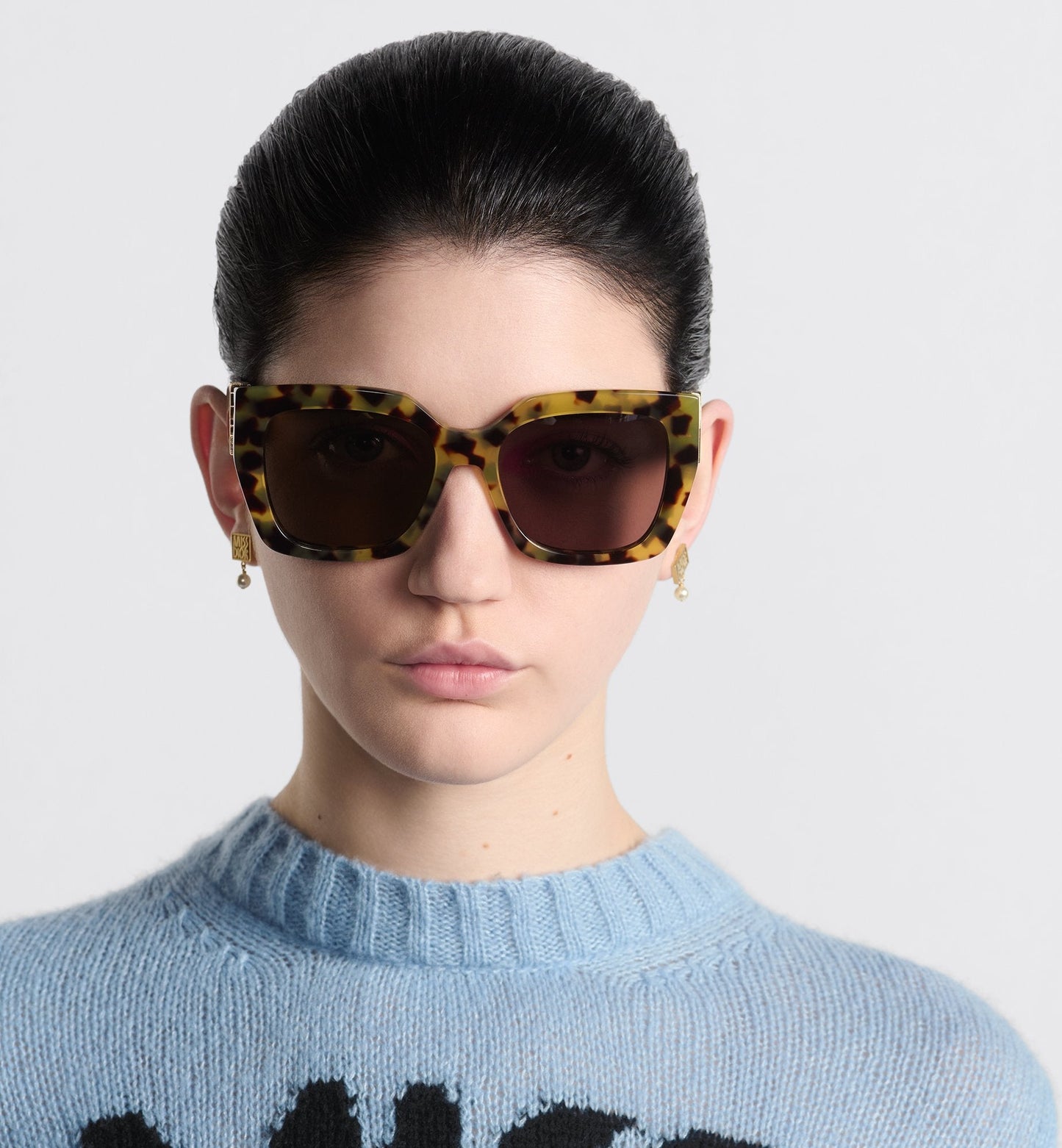 MissLuxury Dior S2I Brown And Honey Tortoiseshell-Effect Square Sunglasses