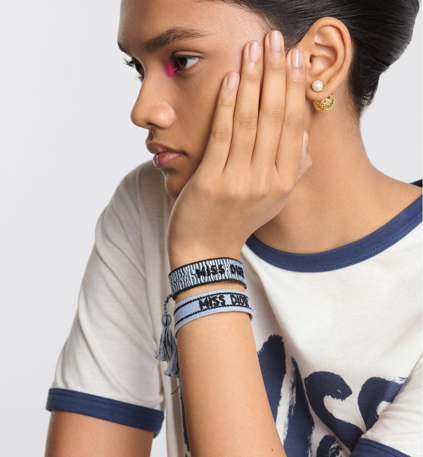 Miss Luxury Dior Bracelet Set Pale Blue Miss Luxury Dior Allover Cotton