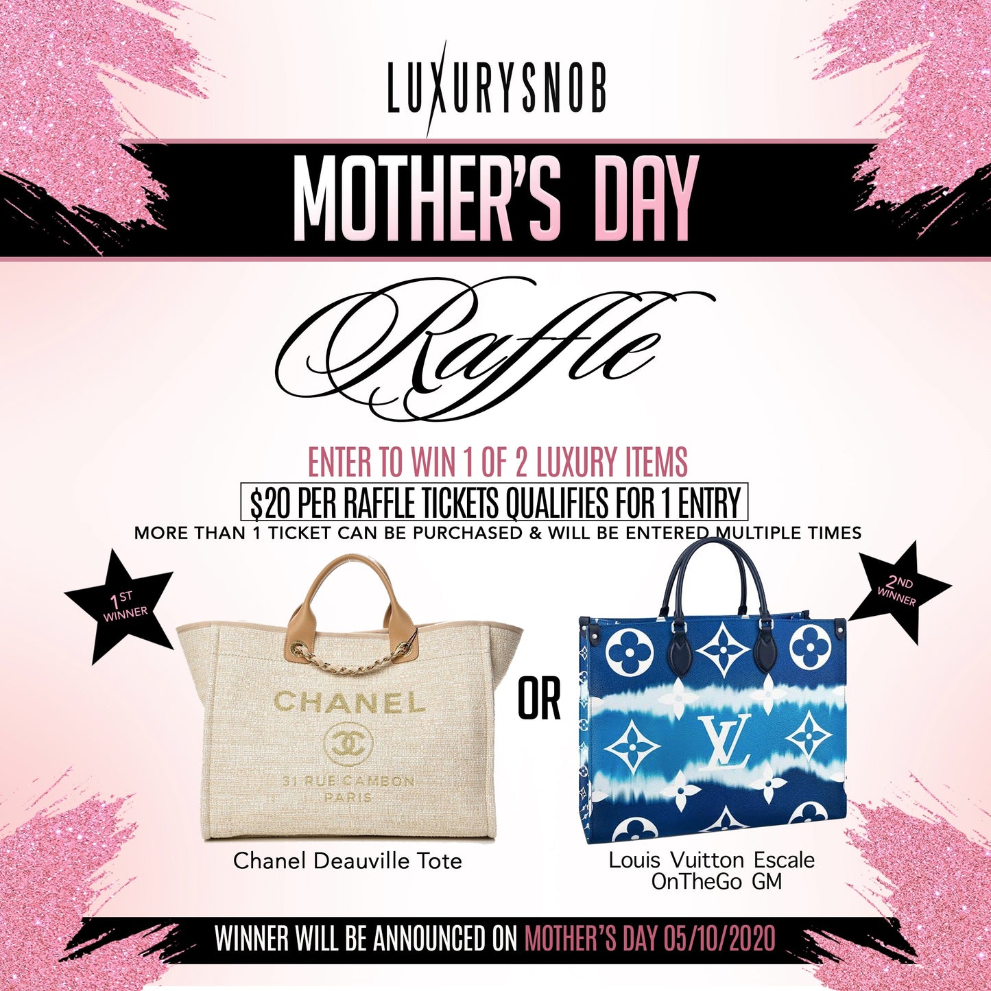 CHANEL DEAUVILLE TOTE OR ONTHEGO TOTE RAFFLE