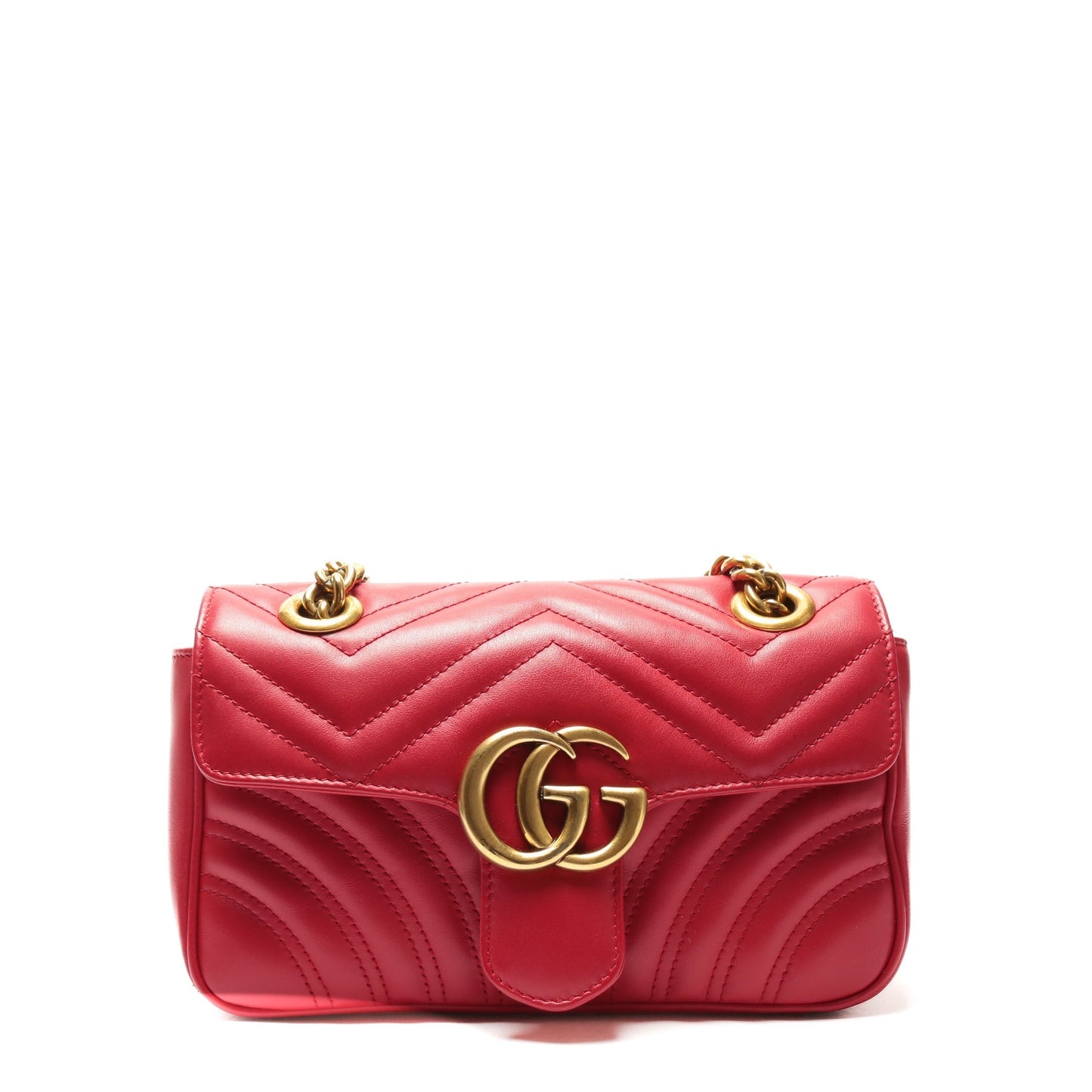 Luxury Gucci GG Marmont Mini Shoulder Chain Red
