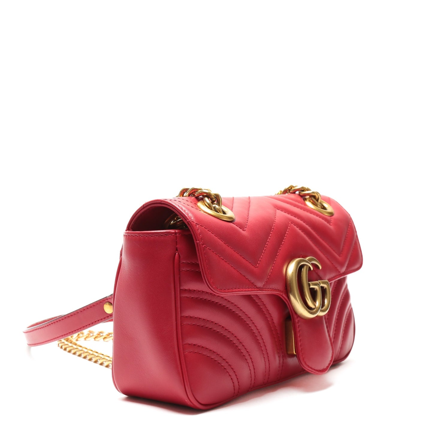 Luxury Gucci GG Marmont Mini Shoulder Chain Red