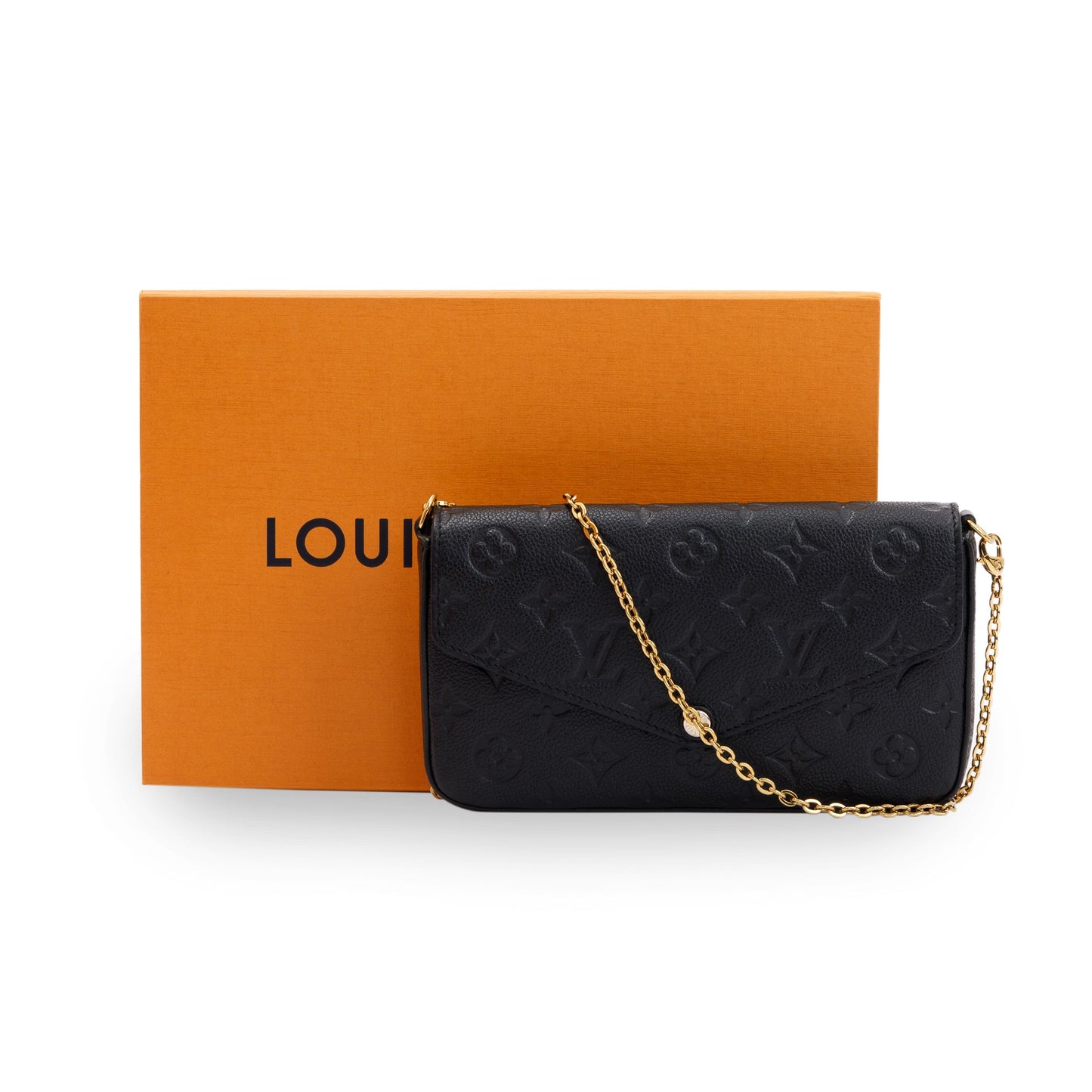 Louis Vuitton 2020 Black Monogram Empreinte Felicie Pochette Bag
