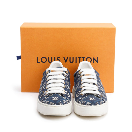 Louis Vuitton 2020 Blue Since 1984 Canvas Time Out Sneakers, Size 38.5