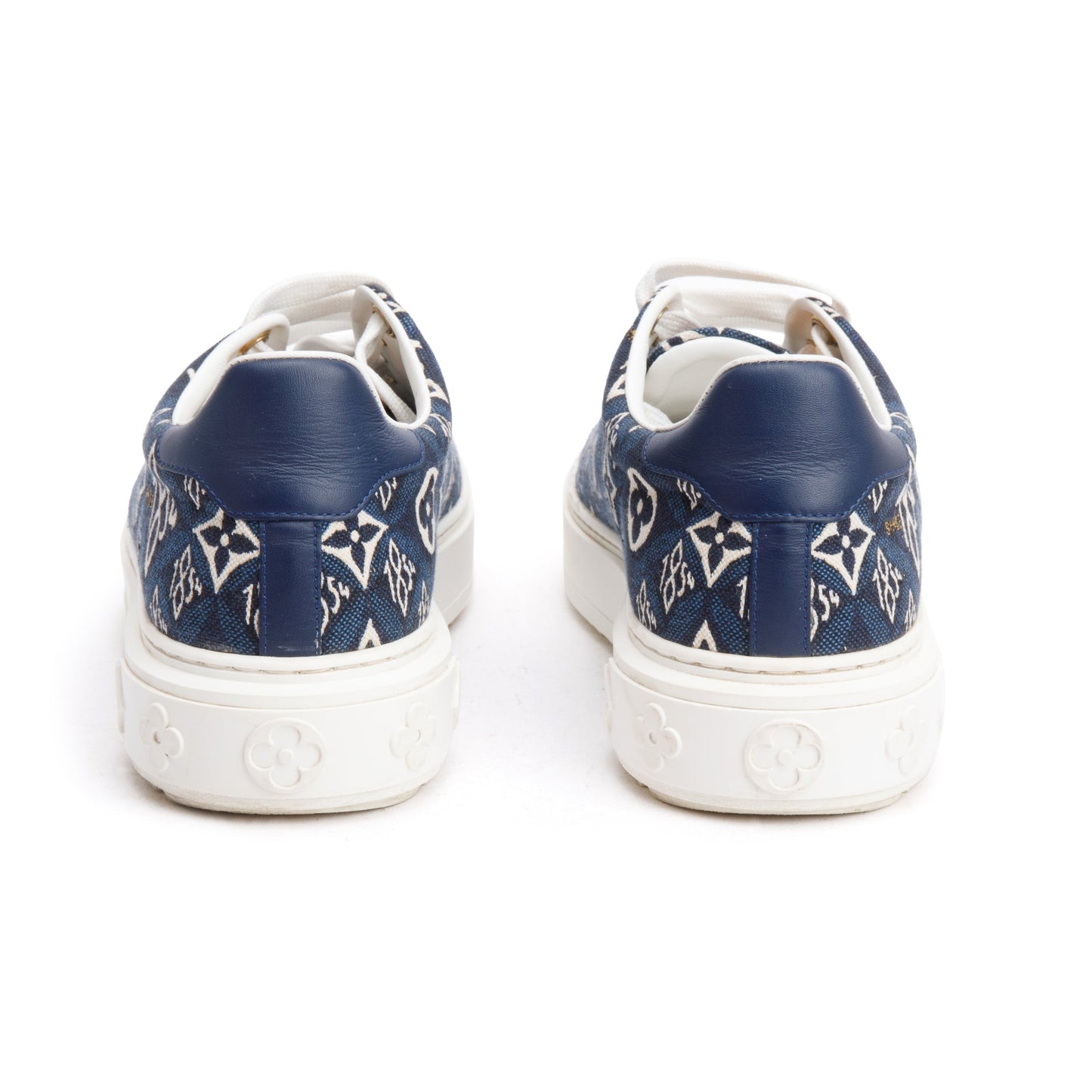 Louis Vuitton 2020 Blue Since 1984 Canvas Time Out Sneakers, Size 38.5