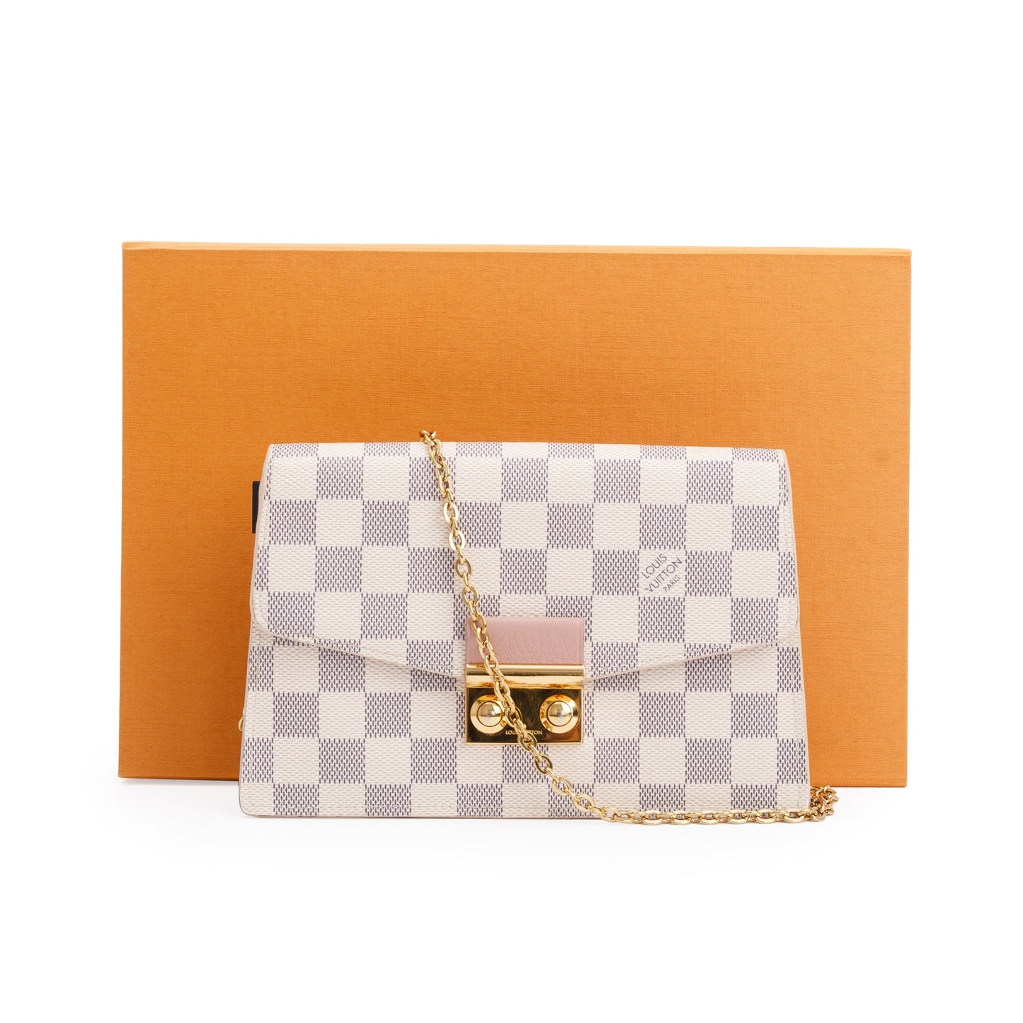 Louis Vuitton 2020 Damier Azur Croisette Chain Wallet