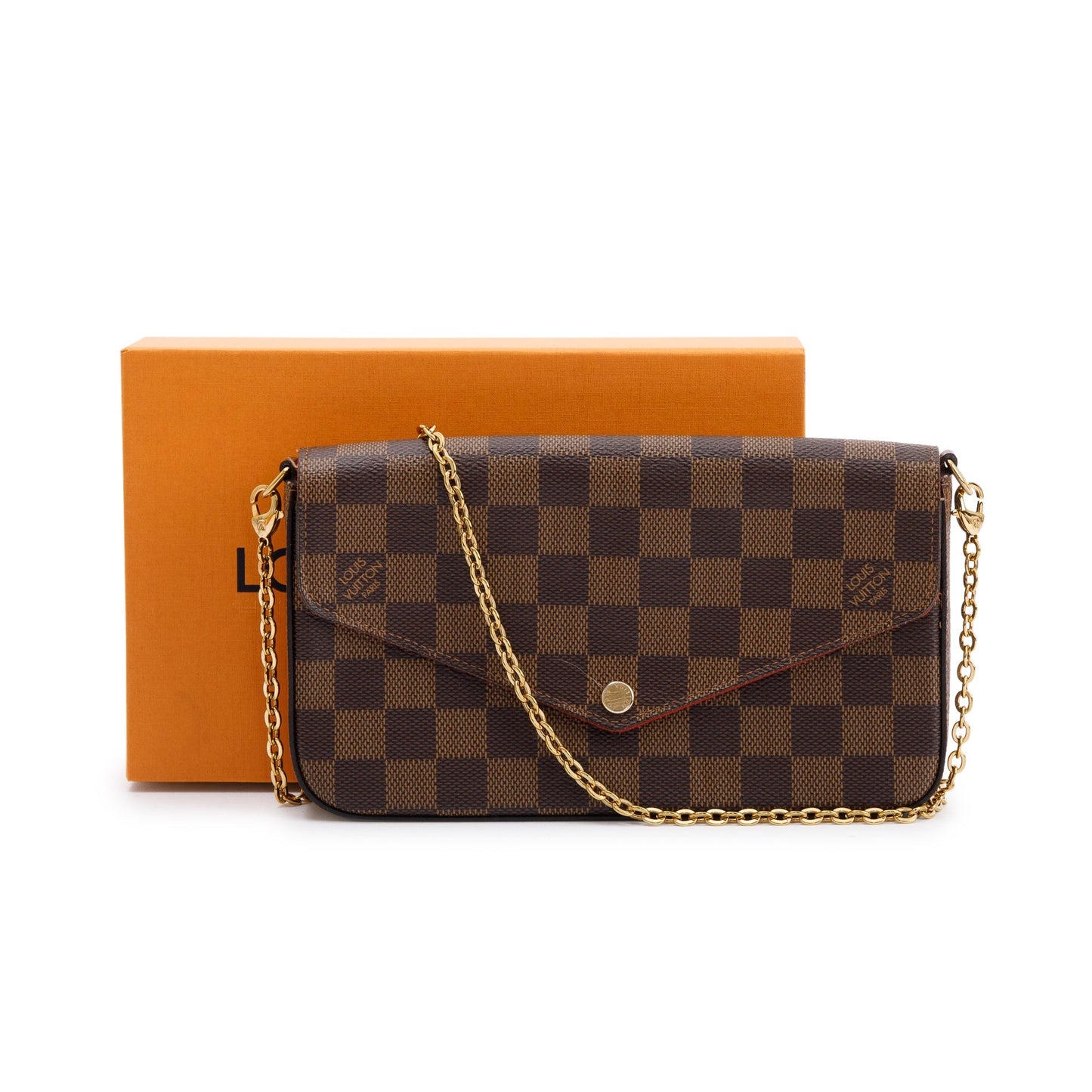 Louis Vuitton 2020 Damier Ebene Felicie Pochette Bag