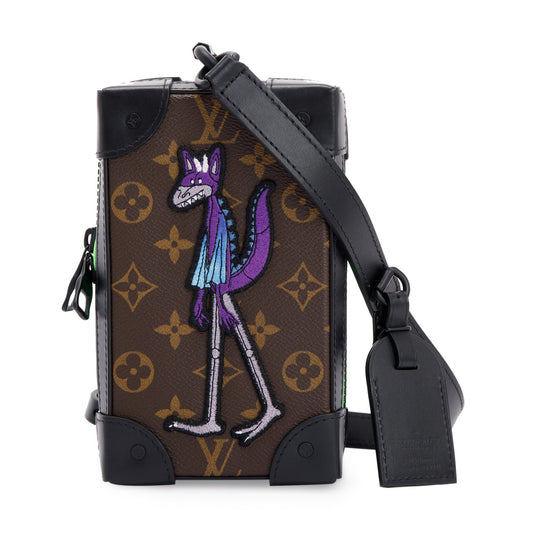 Louis Vuitton 2020 Monogram Cartoon Embroidered LV Friends Soft Trunk Phone Box