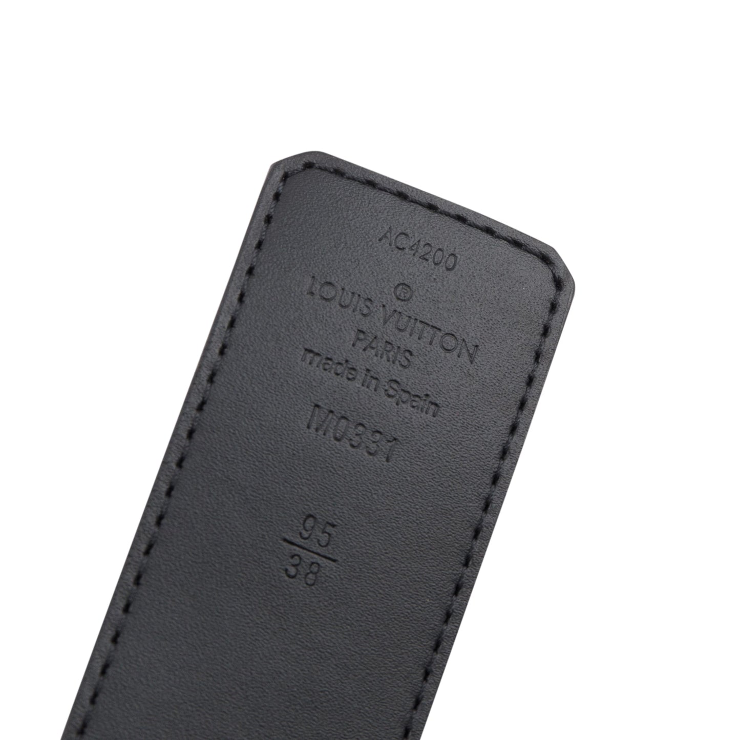 Louis Vuitton 2020 Monogram Eclipse & Black Leather Spray LV Initiales 40MM Reversible Belt 95 38