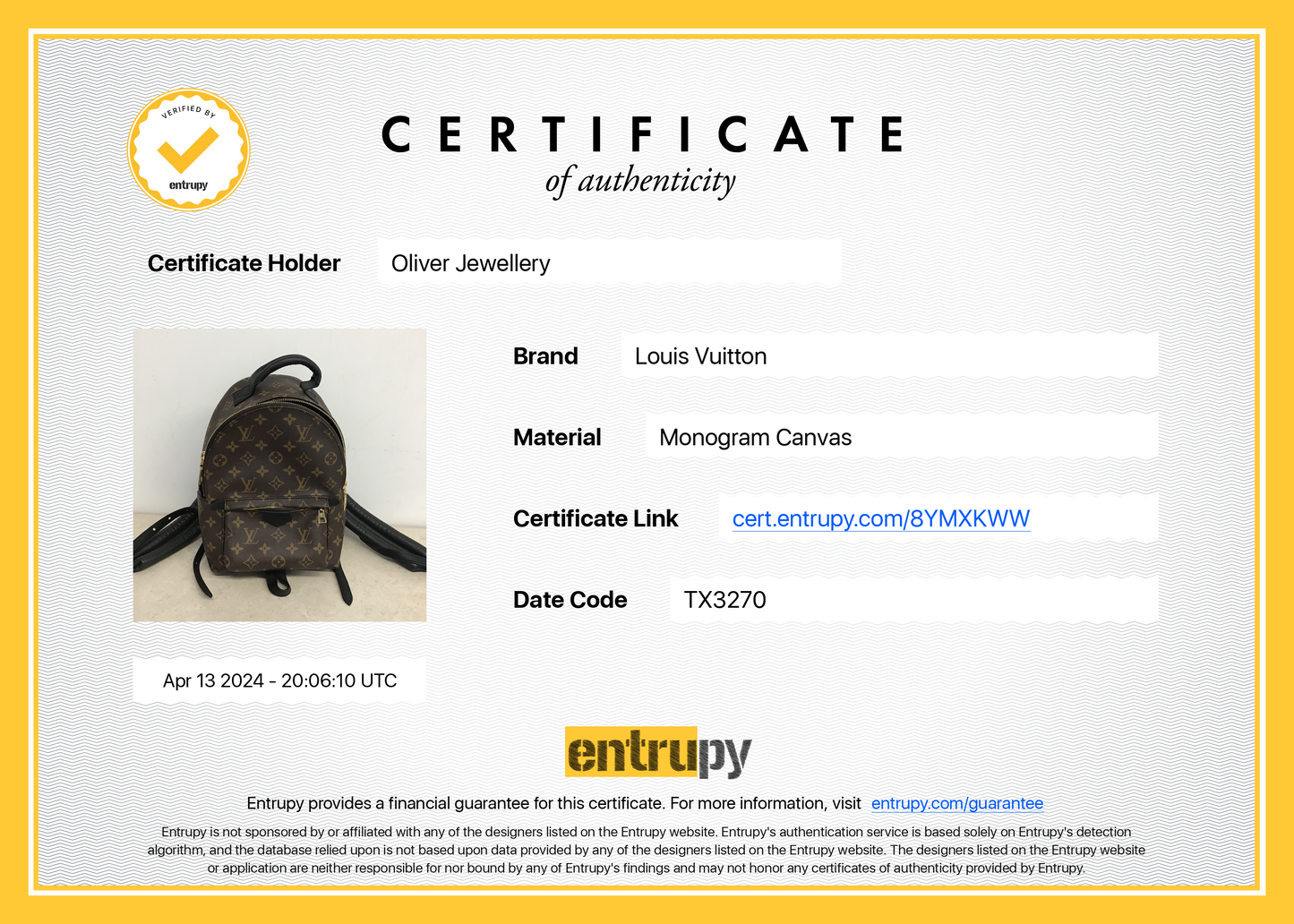 Louis Vuitton 2020 Monogram Palm Springs Backpack PM