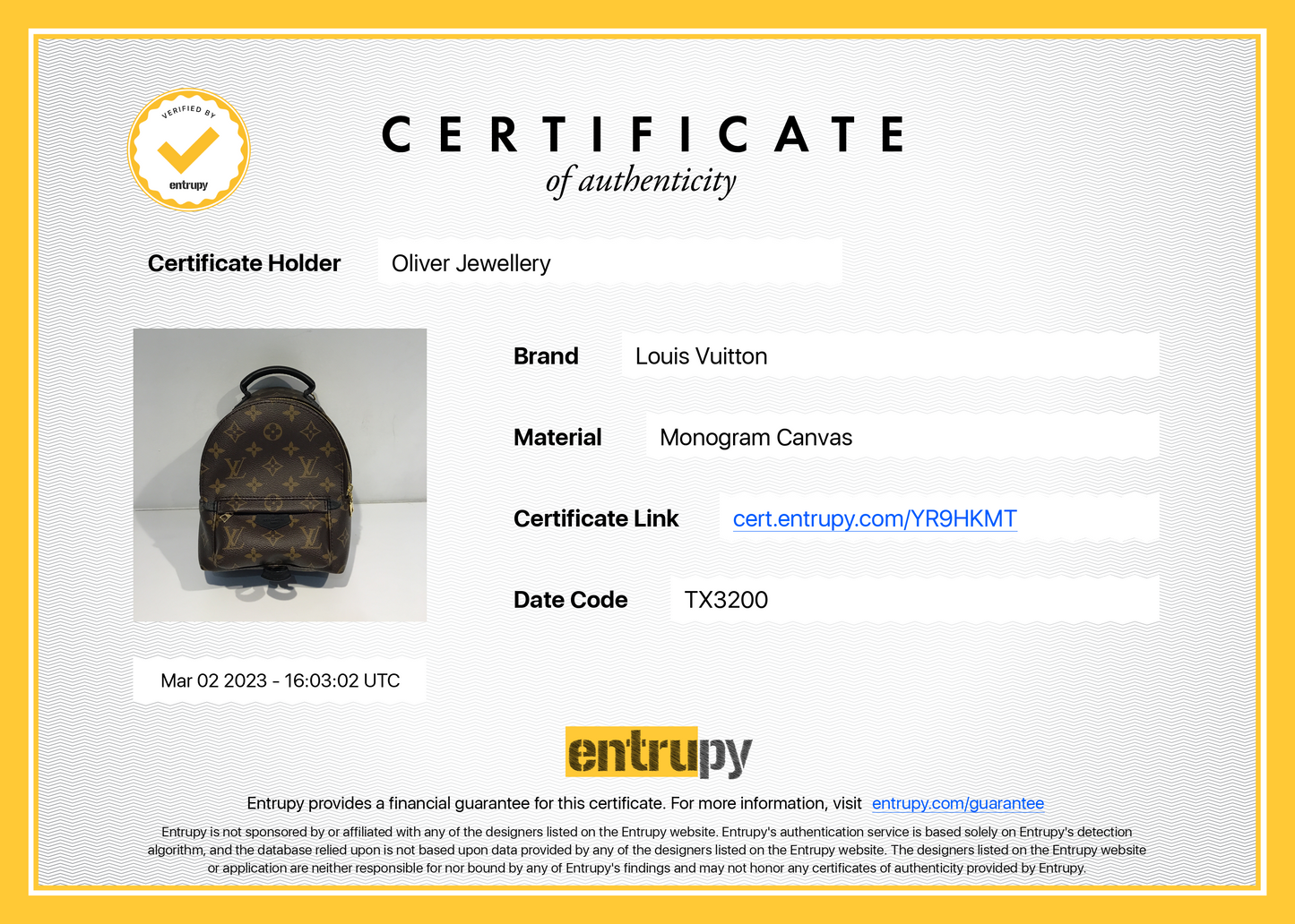 Louis Vuitton 2020 Monogram Palm Springs Mini Backpack