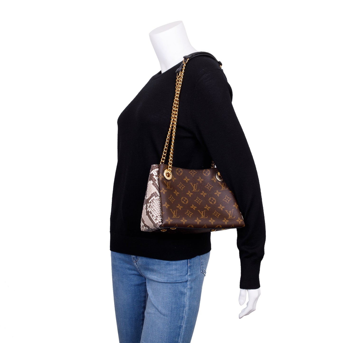 Louis Vuitton 2020 Monogram Python-Trimmed Surene BB