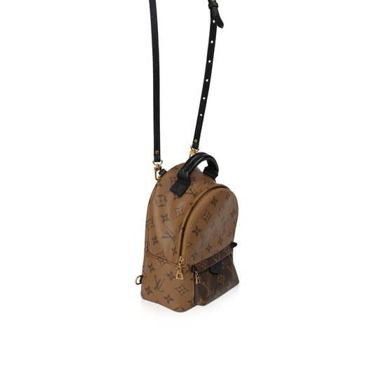 Louis Vuitton 2020 Monogram Reverse Palm Springs Mini Backpack - Missing a Strap