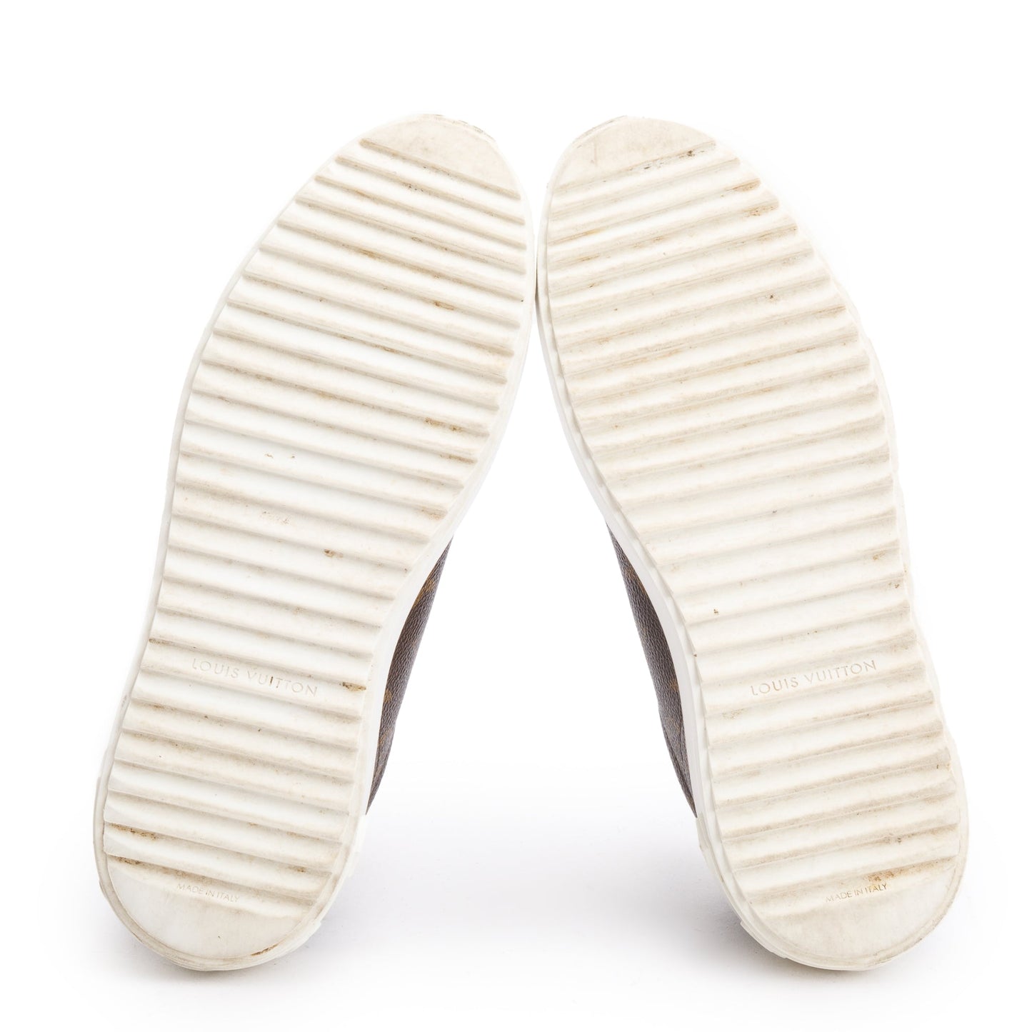Louis Vuitton 2020 Monogram Time Out Sneakers, Size 38.5