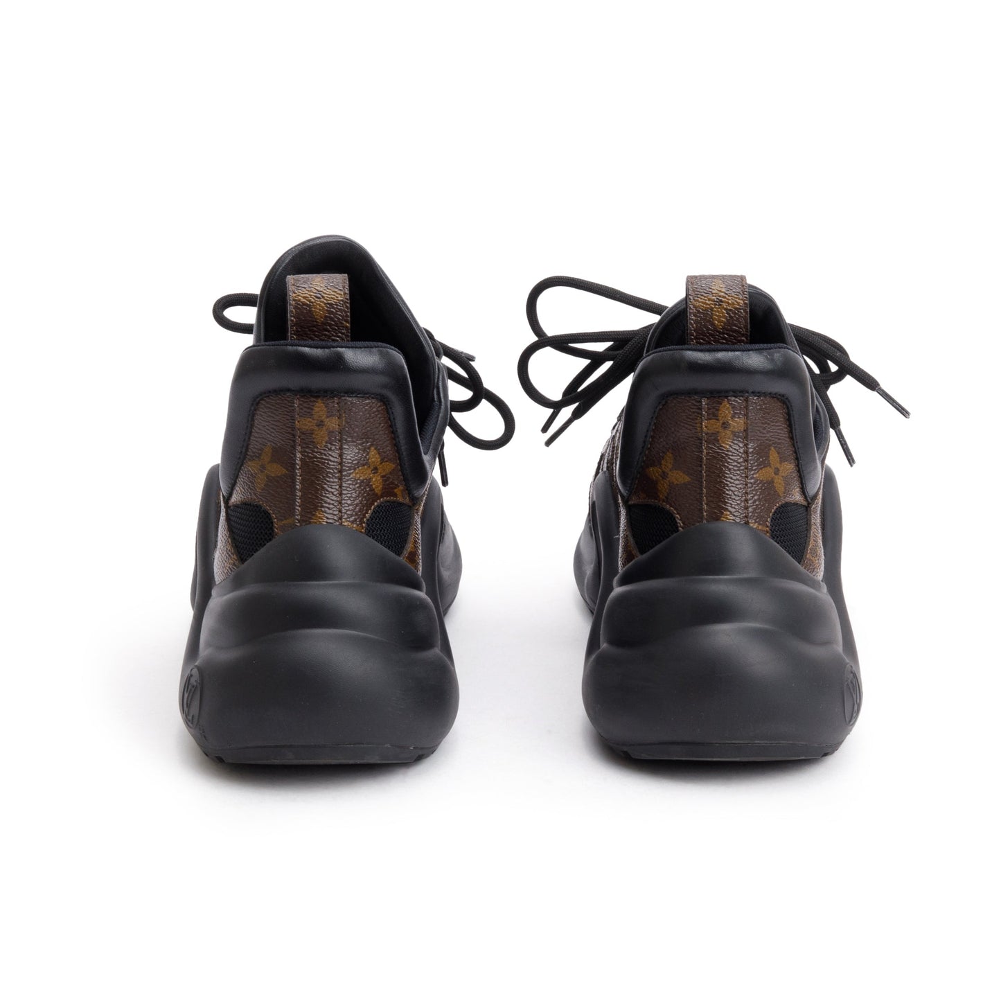 Louis Vuitton 2020 Monogram Trim Black LV Archlight Sneakers, Size 39