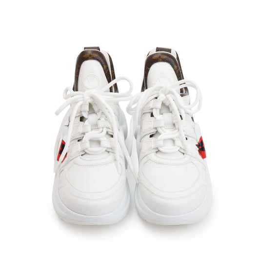 Louis Vuitton 2020 White LV Archlight Sneakers, Size 37.5