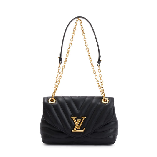 Louis Vuitton 2021 Black Cowhide Leather New Wave Chain Bag MM