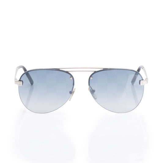 Louis Vuitton 2021 Z1271W Damier Graphite Clockwise Pilot Sunglasses