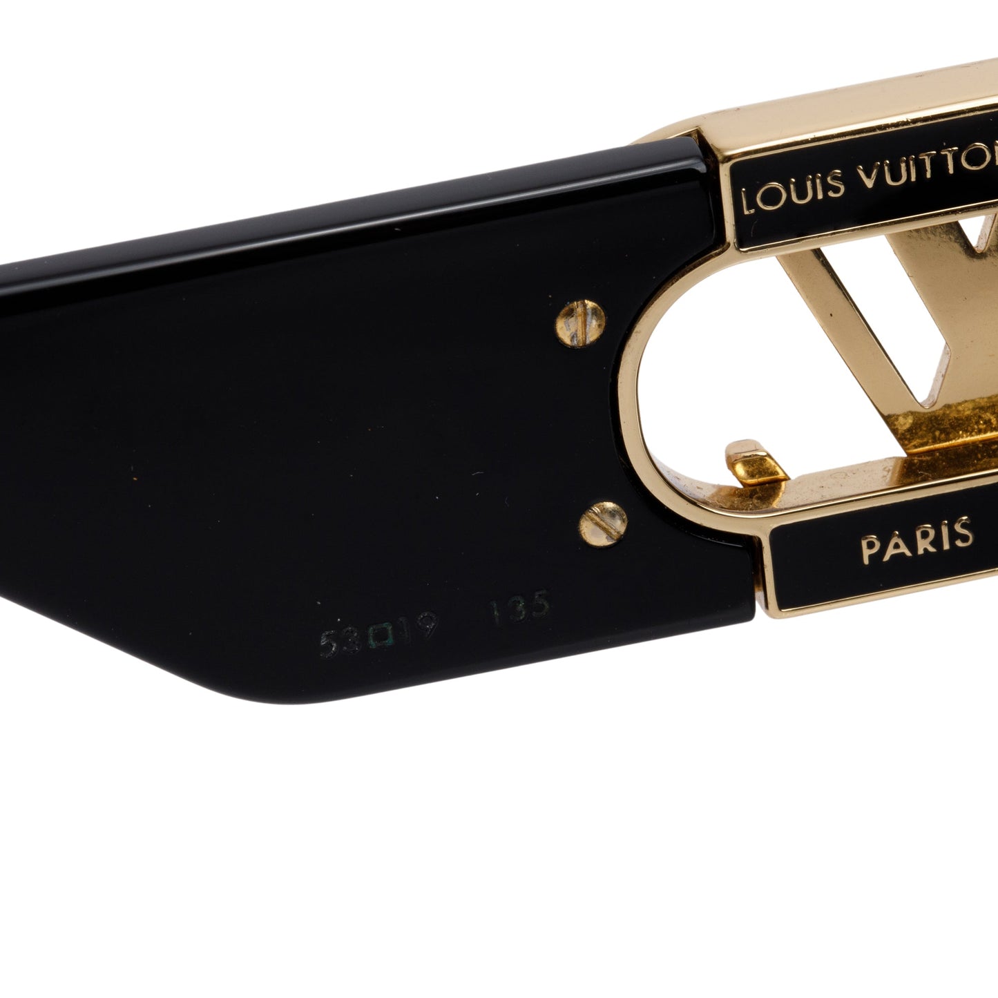 Louis Vuitton 2021 Z1478W Black Acetate Link Square Sunglasses