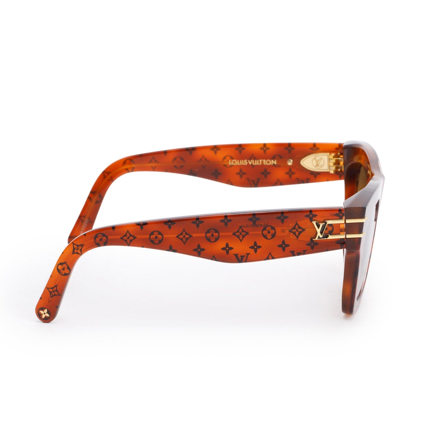Louis Vuitton 2021 Z1483E Brown Monogram Acetate Blade Square Sunglasses