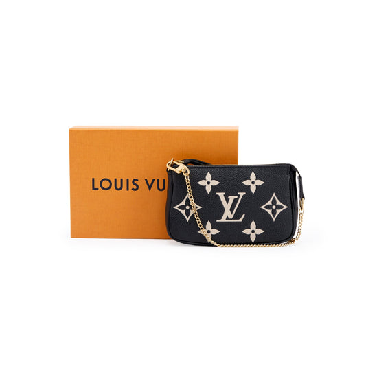 Louis Vuitton 2022 Bicolor Monogram Empreinte Leather Mini Pochette Accessories