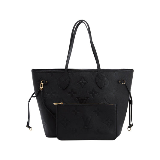 Louis Vuitton 2022 Black Empreinte Leather Neverfull MM