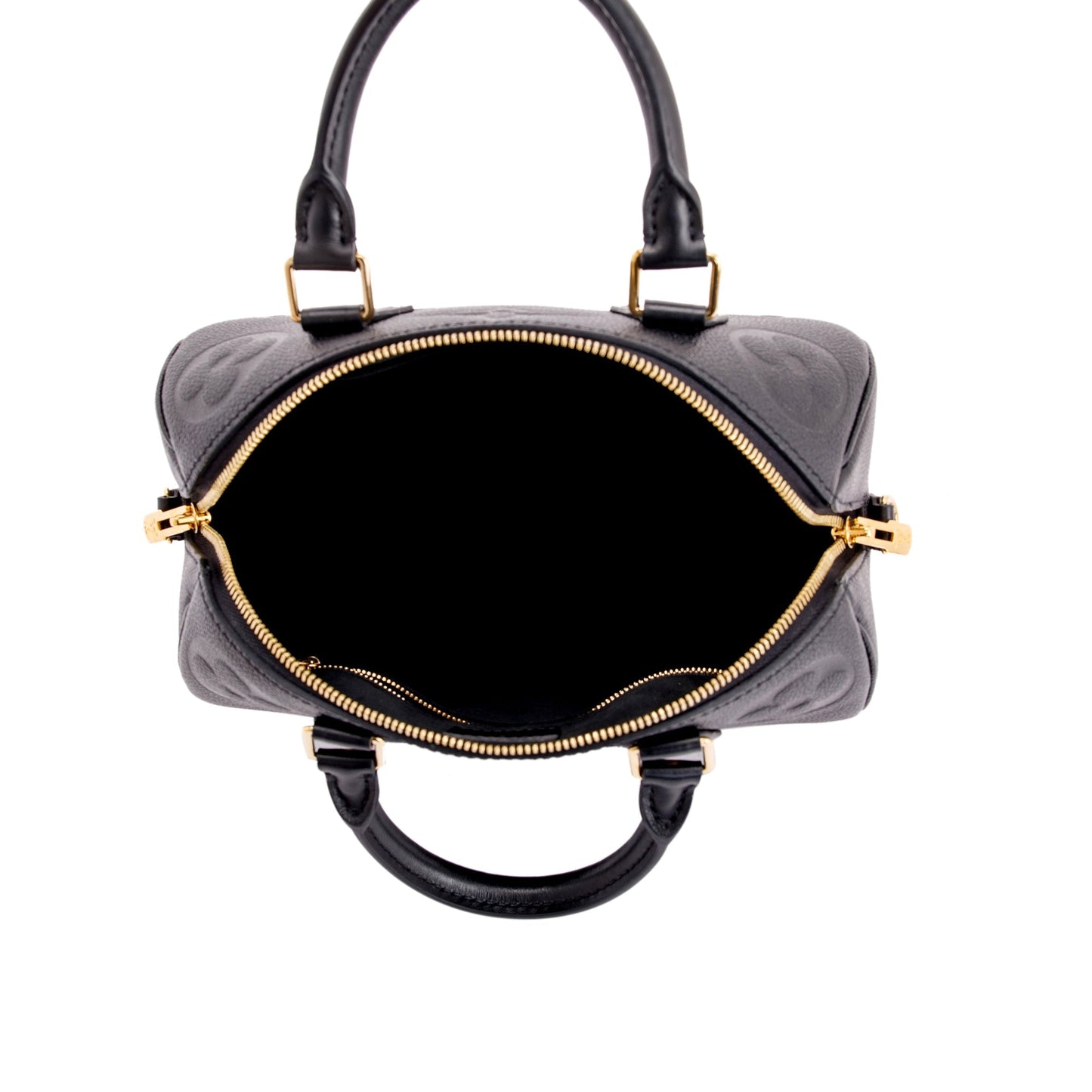 Louis Vuitton 2022 Black Empreinte Speedy Bandouliere 25