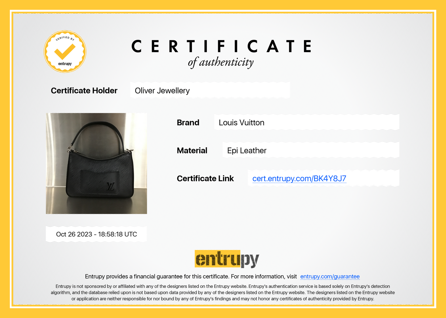 Louis Vuitton 2022 Black Epi Leather Marelle Quartz Bag
