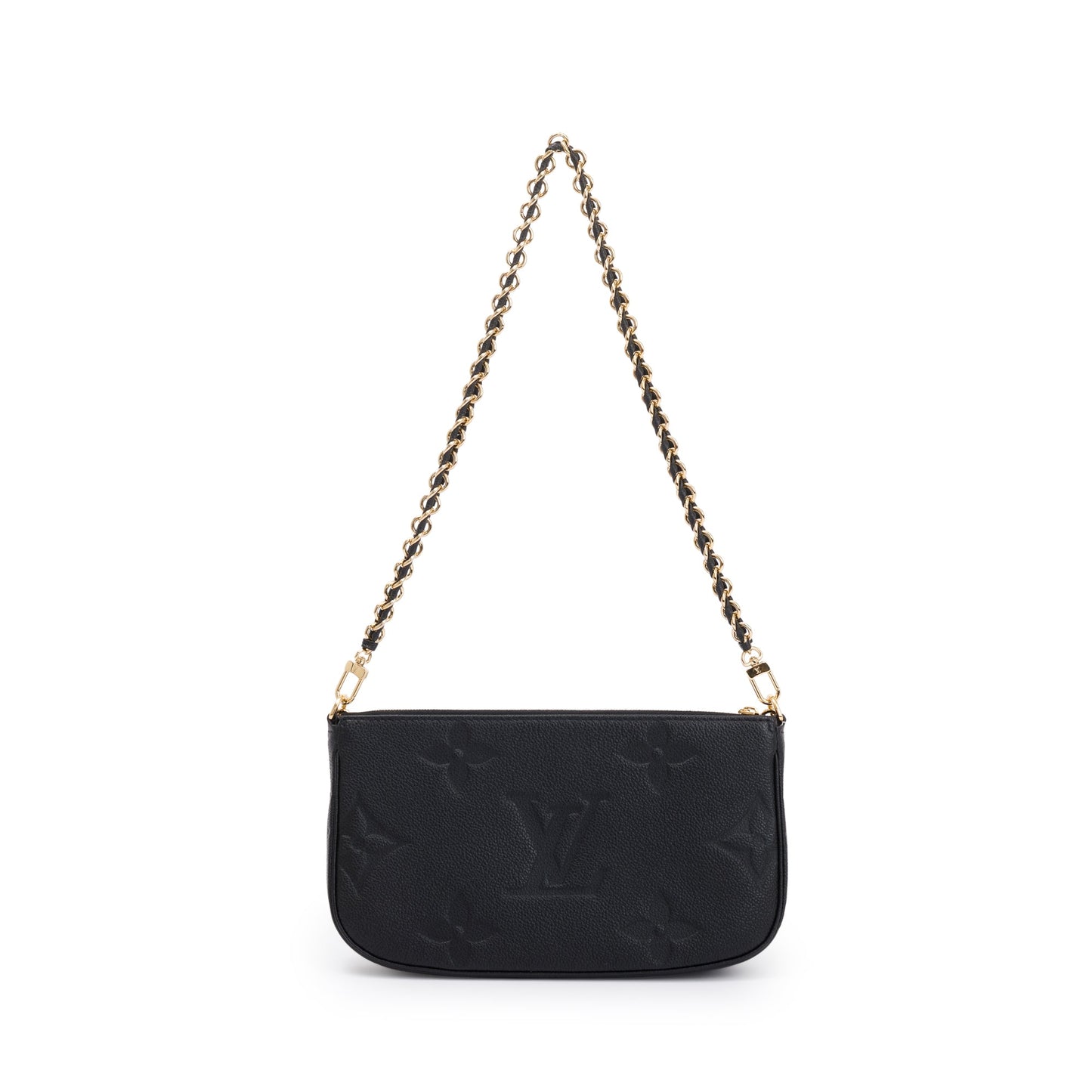 Louis Vuitton 2022 Black Monogram Empreinte Leather Multi-Pochette Accessoires