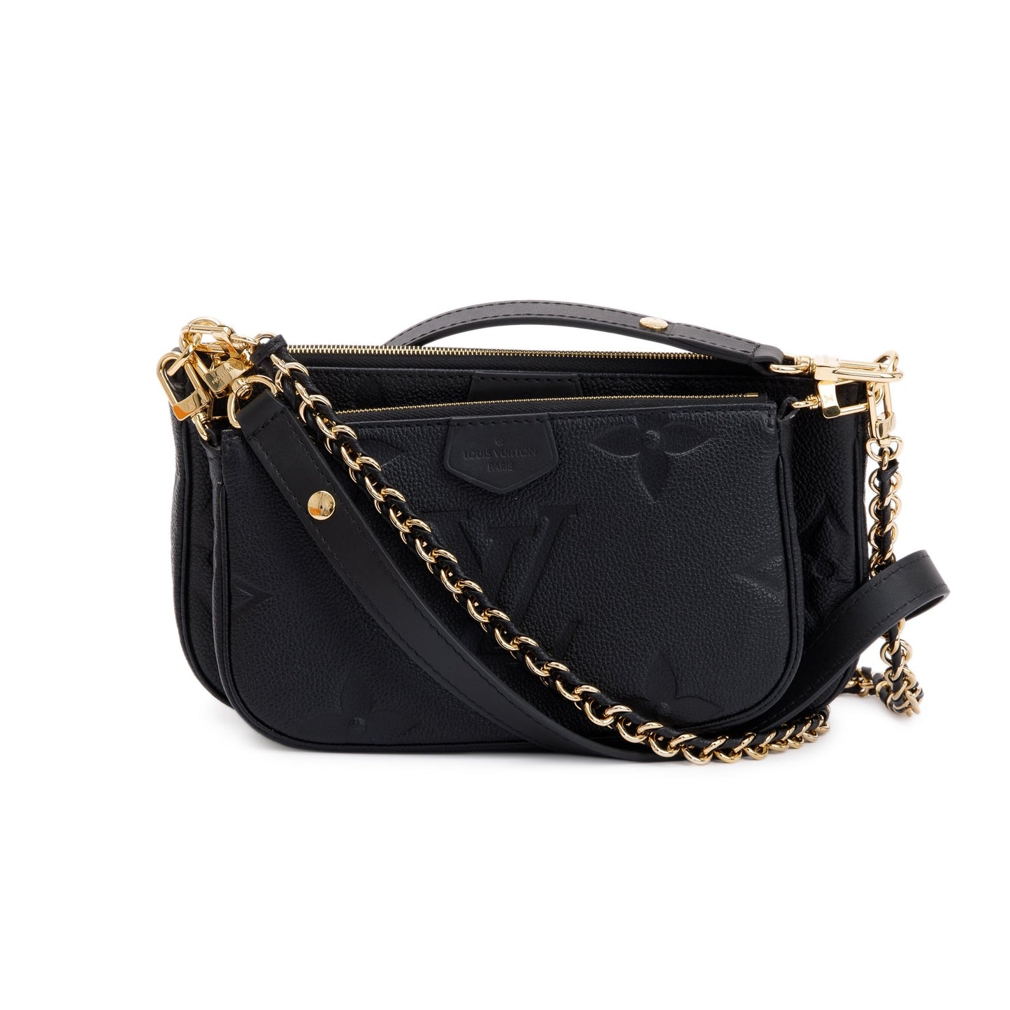 Louis Vuitton 2022 Black Monogram Empreinte Leather Multi-Pochette Accessoires