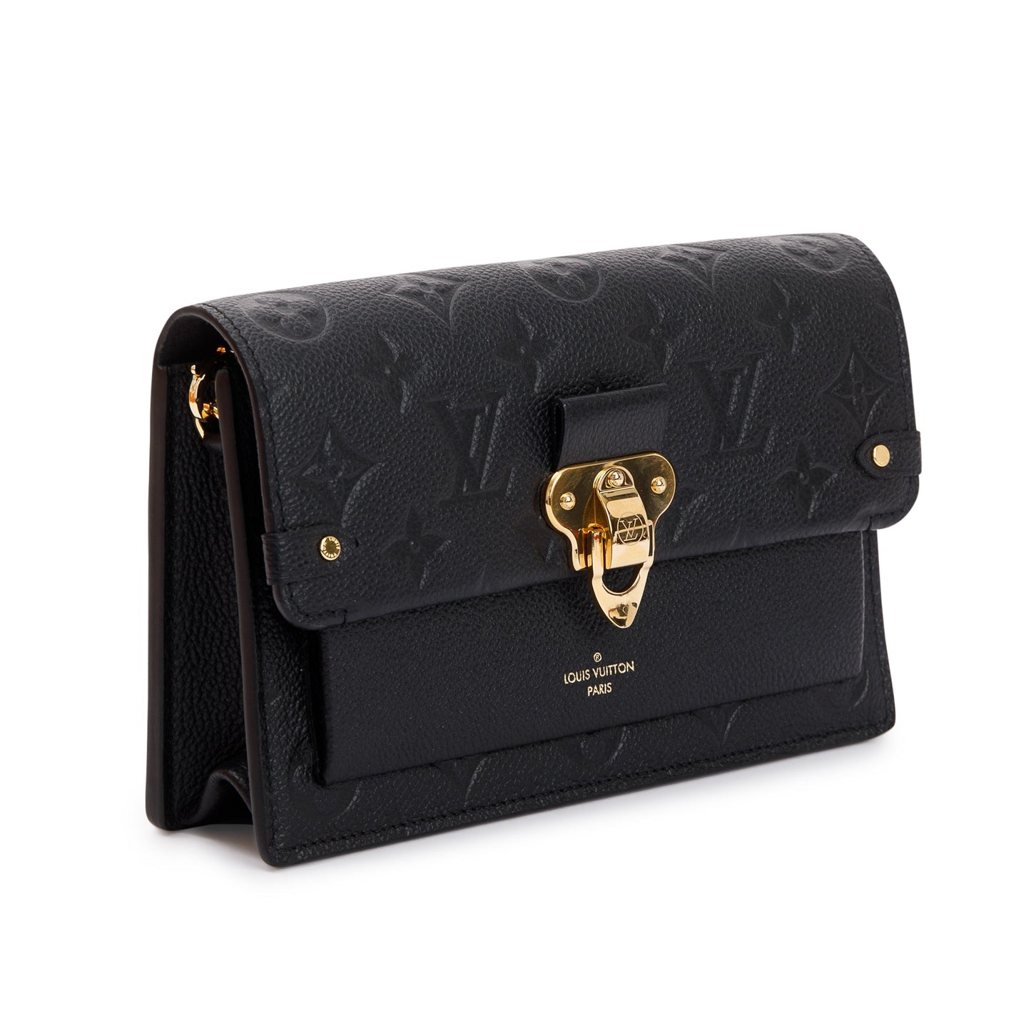 Louis Vuitton 2022 Black Monogram Empreinte Vavin Chain Wallet