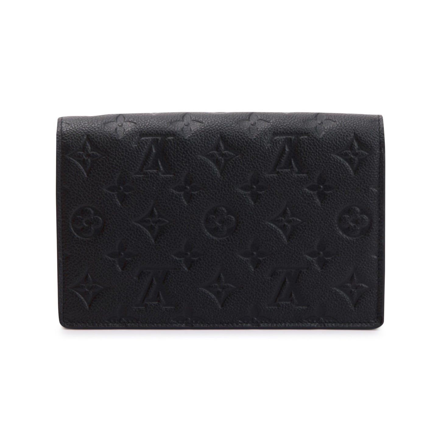 Louis Vuitton 2022 Black Monogram Empreinte Vavin Chain Wallet