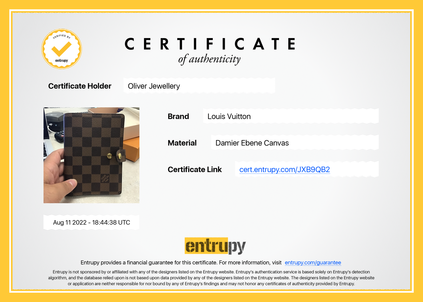 Louis Vuitton 2022 Damier Ebene Small Ring Agenda Cover