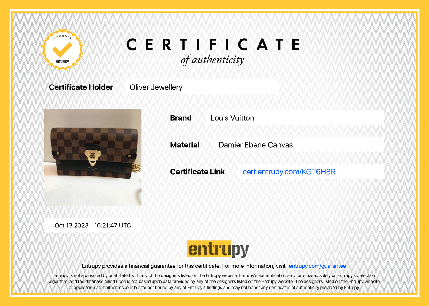 Louis Vuitton 2022 Damier Ebene Vavin Chain Wallet