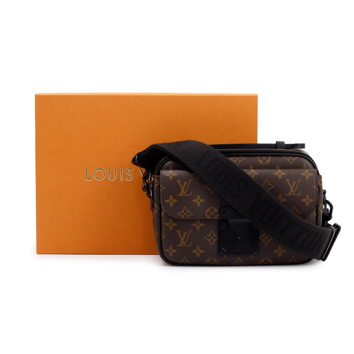 Louis Vuitton 2022 Monogram Macassar S Lock Messenger Bag