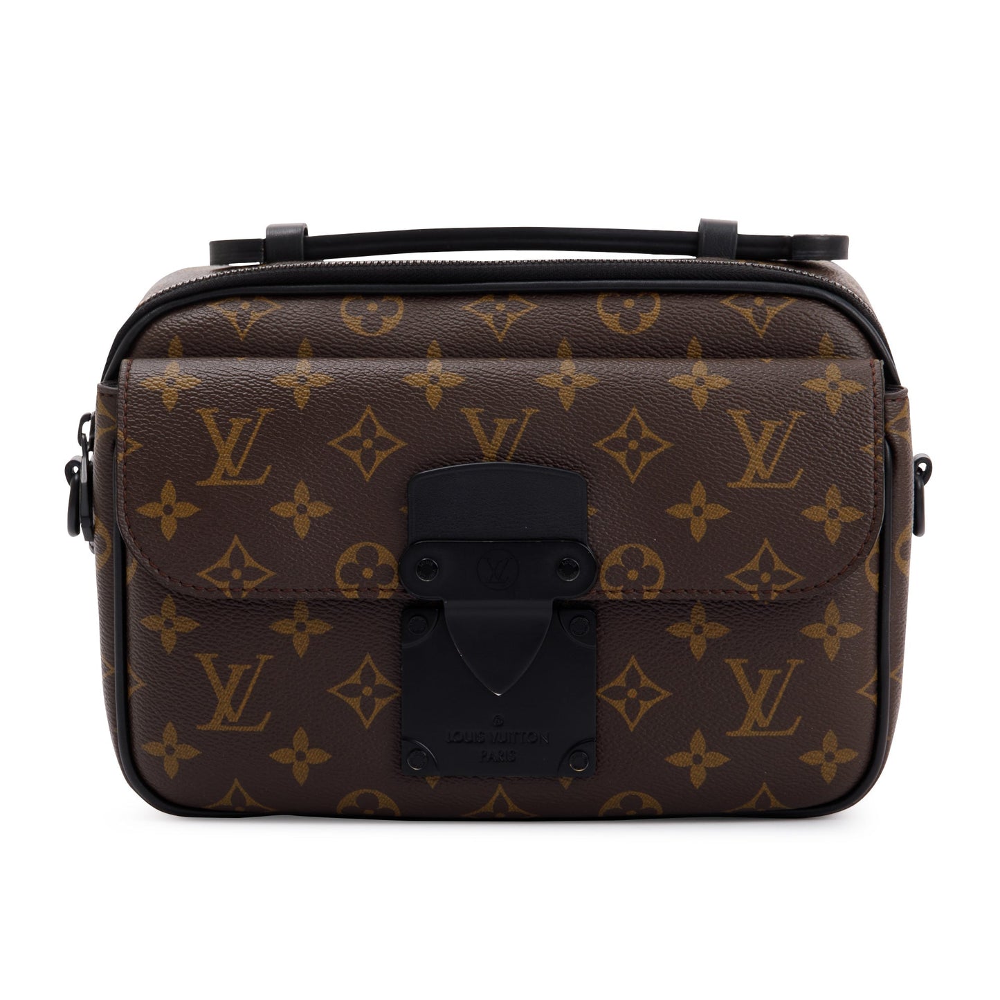 Louis Vuitton 2022 Monogram Macassar S Lock Messenger Bag
