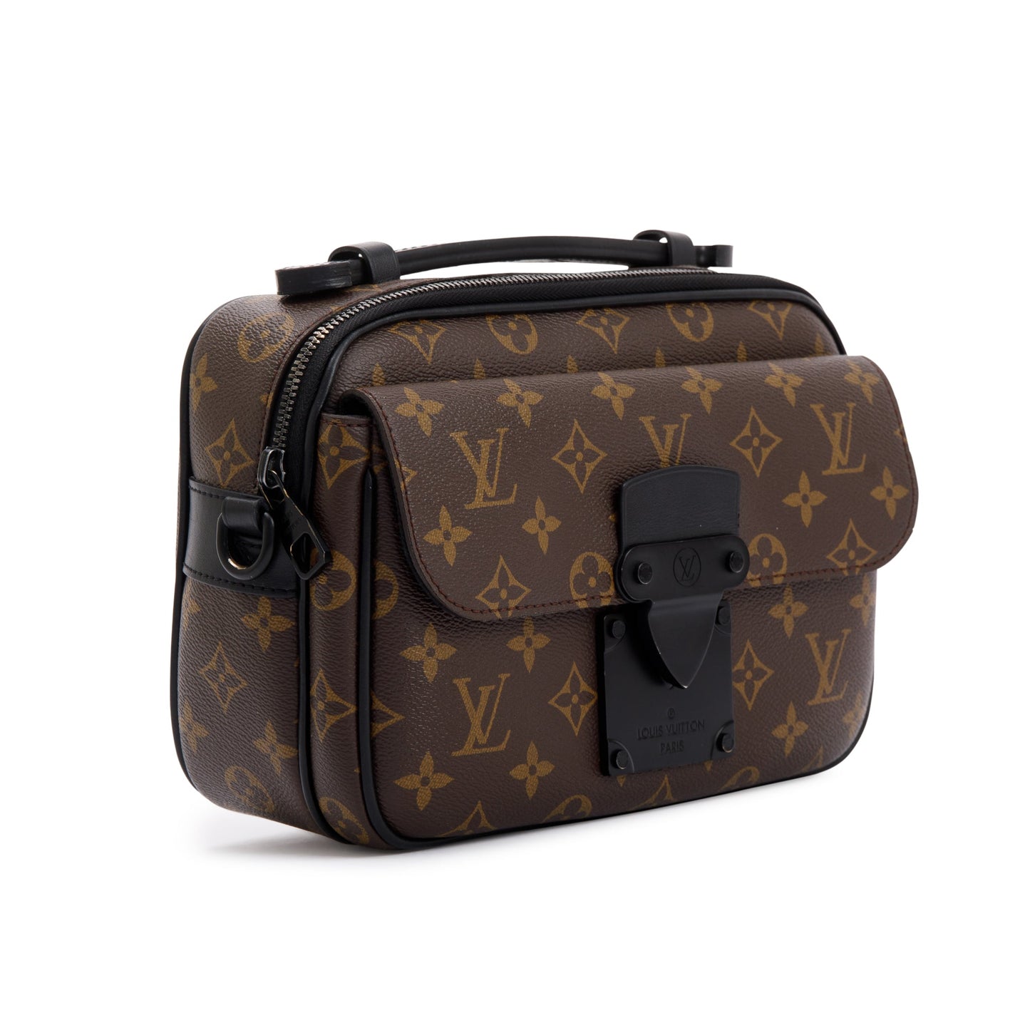 Louis Vuitton 2022 Monogram Macassar S Lock Messenger Bag