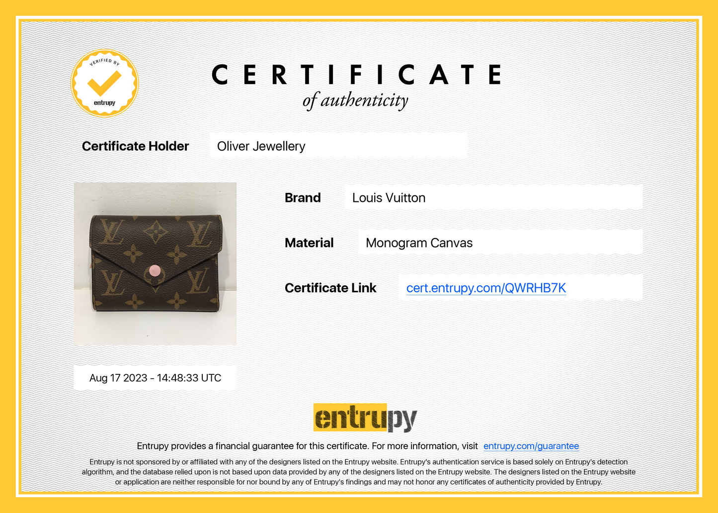 Louis Vuitton 2022 Monogram Victorine Wallet