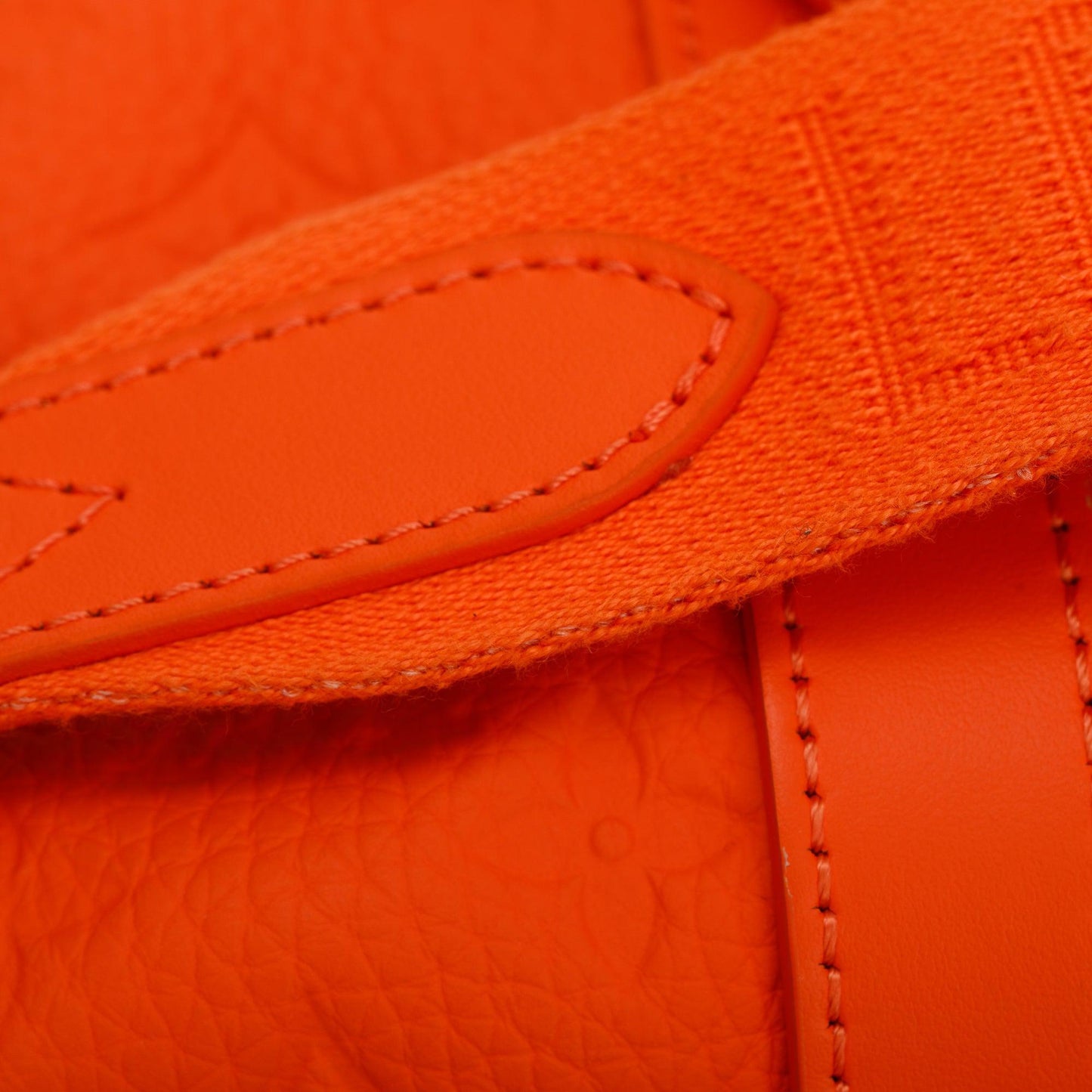 Louis Vuitton 2022 Orange Monogram Taurillion Leather Keepall Bandouliere 25