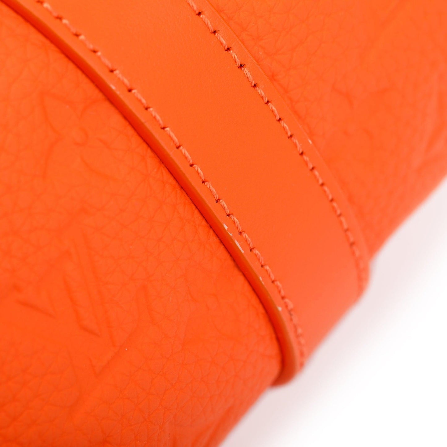 Louis Vuitton 2022 Orange Monogram Taurillion Leather Keepall Bandouliere 25