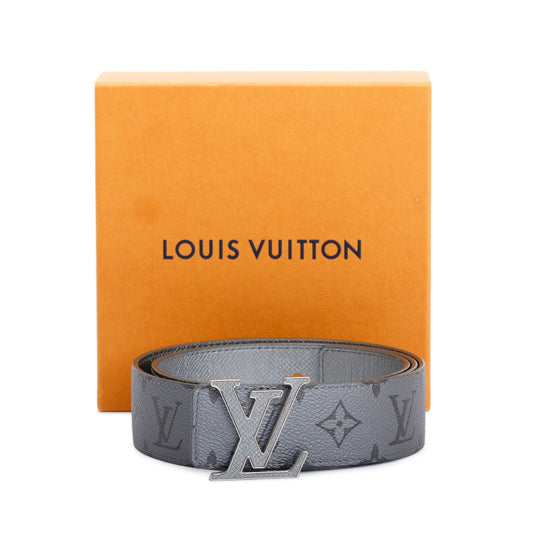 Louis Vuitton 2022 Silver Monogram Reversible LV Initiales 40MM Belt, Size 90 36