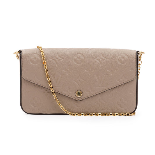 Louis Vuitton 2022 Turtledove Empreinte Leather Felicie Pochette Bag
