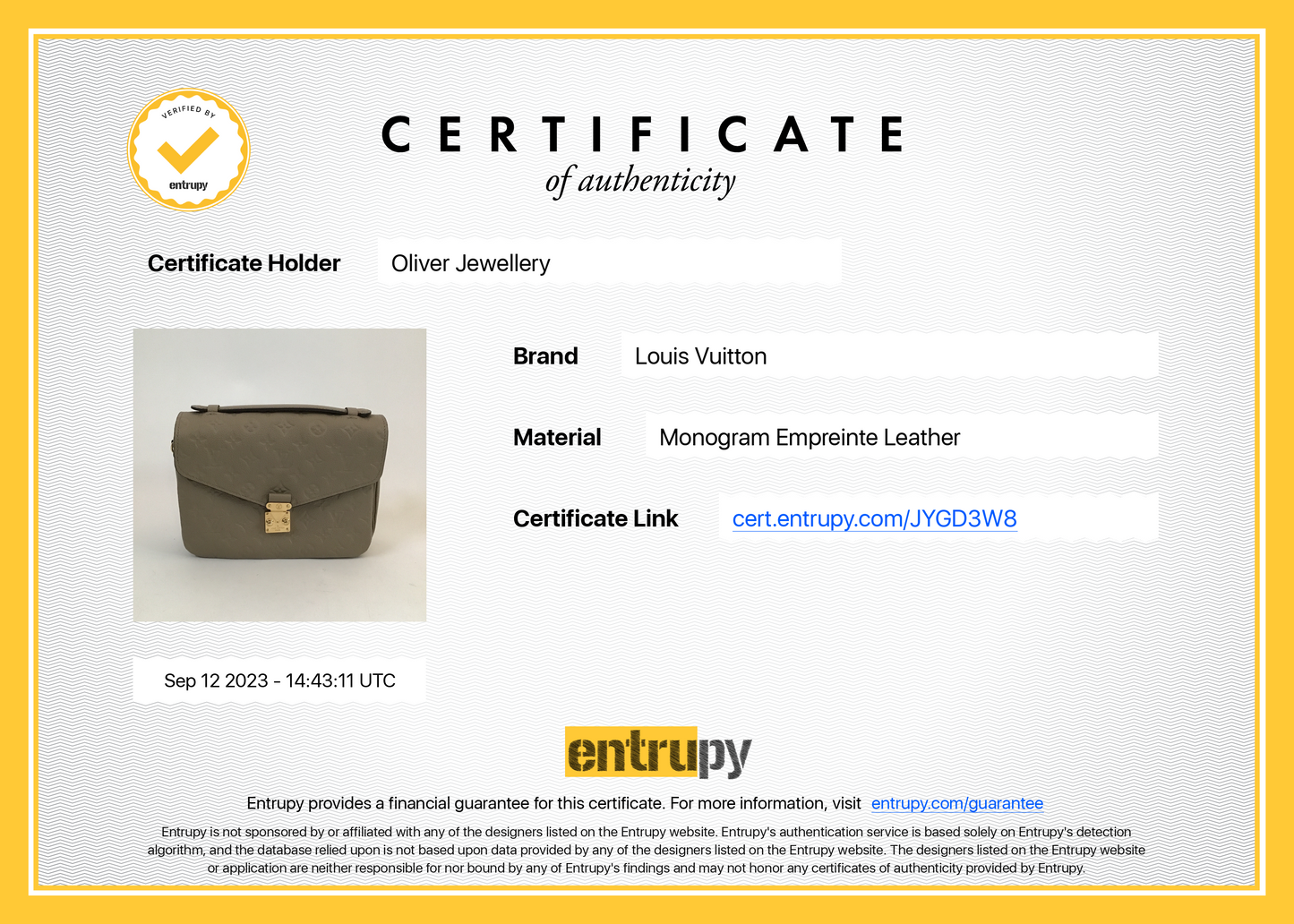 Louis Vuitton 2022 Turtledove Monogram Empreinte Pochette Metis
